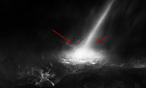 3 debris 500x302 Create Epic Surreal Volcanic Wasteland Matte Painting in Photoshop
