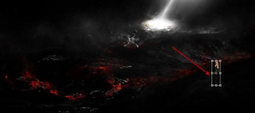 6 paste 500x221 Create Epic Surreal Volcanic Wasteland Matte Painting in Photoshop