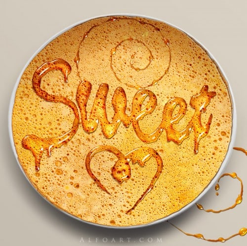 leaking honey effect 700 500x497 10 Unique and Eye catching Photoshop Typography Tutorials
