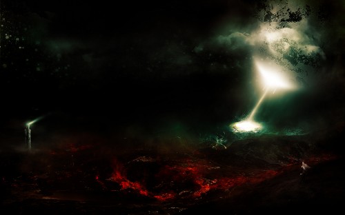 overlook mountain flatten 21 500x312 Create Epic Surreal Volcanic Wasteland Matte Painting in Photoshop