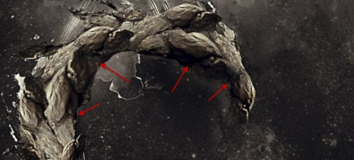 5 burn 500x226 Create a Rocky Text Effect with Space Background in Photoshop
