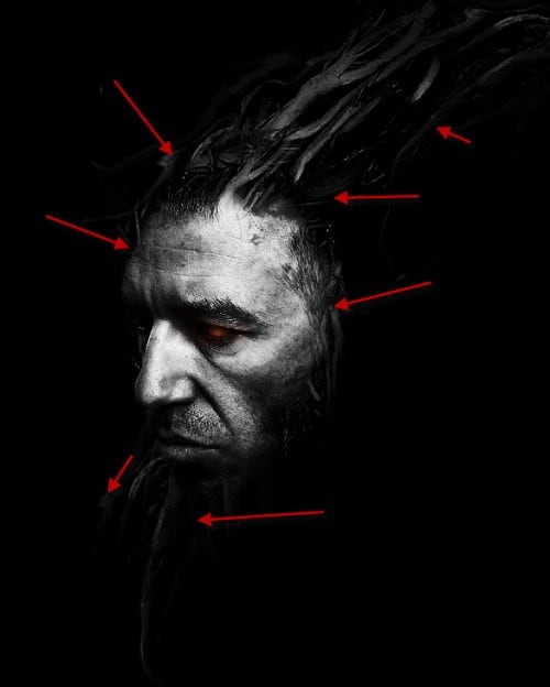 4 dup 4 dup1 500x624 Design an Interesting Human Face Manipulation with Tree Roots Texture in Photoshop