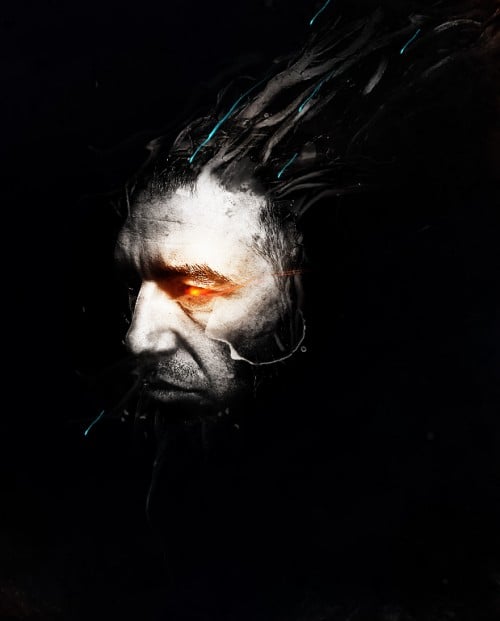 face root manip flatten 500x621 Design an Interesting Human Face Manipulation with Tree Roots Texture in Photoshop