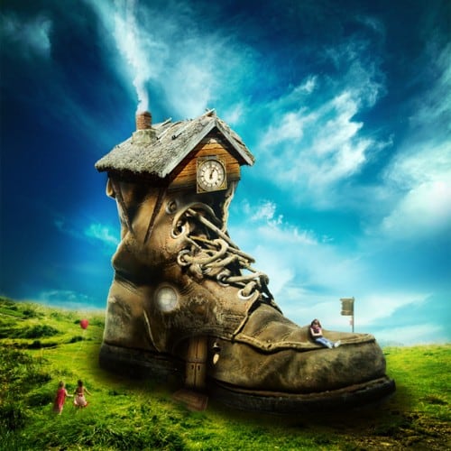 shoehousefinal 500x500 Unique and Curious Photoshop Tutorial Showcase – February 2012