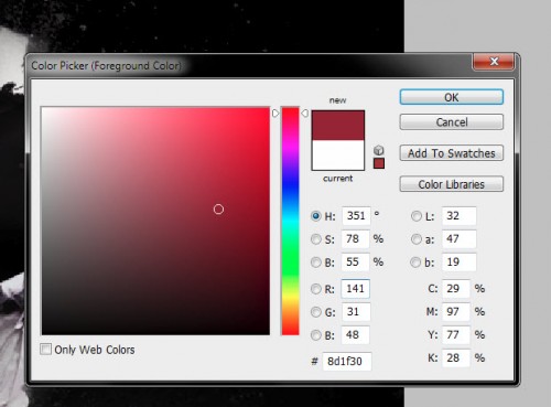 4 color 4 color 500x369 Create Abstract Dark Photo Manipulation with Splatter Brushes in Photoshop