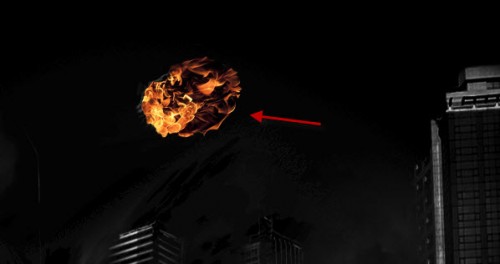 4 fire paste 4 fire paste 500x264 Create a Surreal Dark City with Meteorite Fall Scene in Photoshop