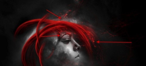5 part 500x228 Create an Awesome Floating Face Manipulation with Fiery Hair in Photoshop