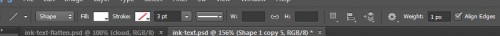 4 line tool setting 500x36 Create a Dissolved Ancient Ink Text Effect in Photoshop