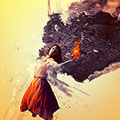 Design “Lady Holding a Fire Orb” Photo Manipulation in Photoshop